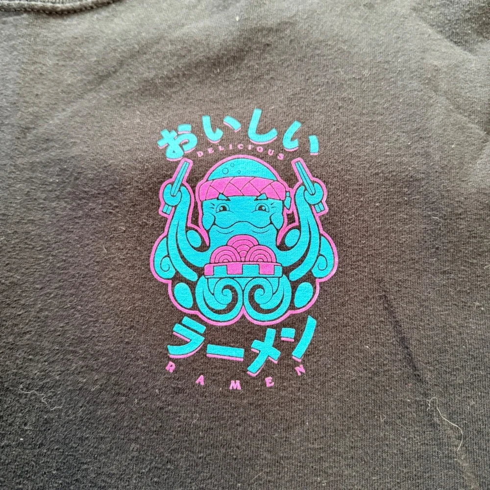Pleasant Getaway Delicious Ramen Octopus Graphic‎ T-Shirt Large Black - Picture 2 of 7
